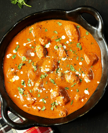 Butter chicken in a creamy tomato curry